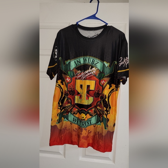 Subcarbon Records all over print shirt Dry Fit In Wubz We Trust - Picture 1 of 3